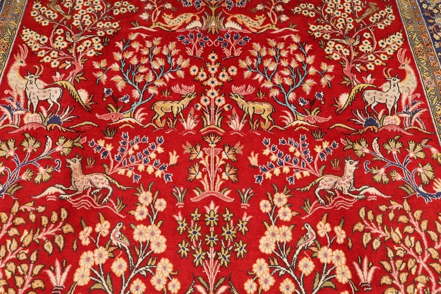 Handgeknüpfter Ghom Perserteppich 330 × 230 cm