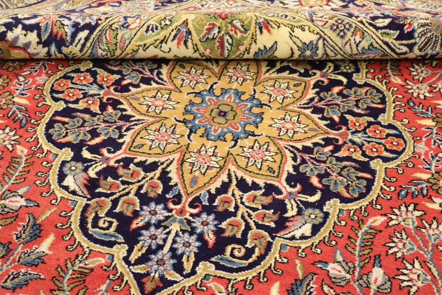 Handgeknüpfter Ghom Perserteppich 348 × 232 cm