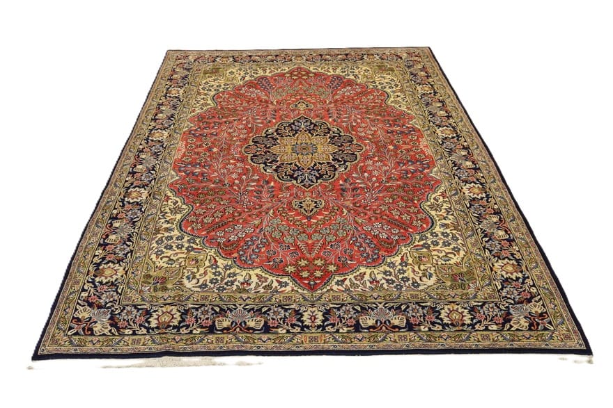 Handgeknüpfter Ghom Perserteppich 348 × 232 cm