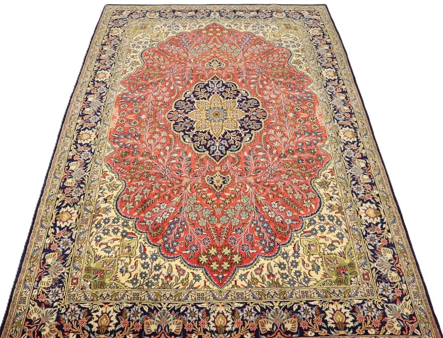 Handgeknüpfter Ghom Perserteppich 348 × 232 cm
