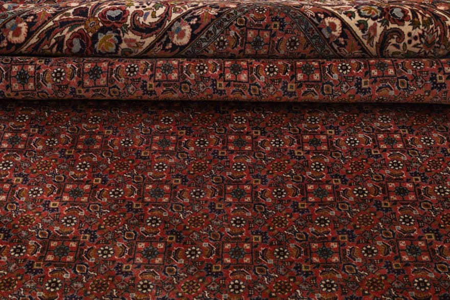 perserteppich-bidjar-343-x-257-cm-wolle-handgeknupft-rot-orange-3 Handgeknüpfter Bijar Perserteppich 343 × 257 cm