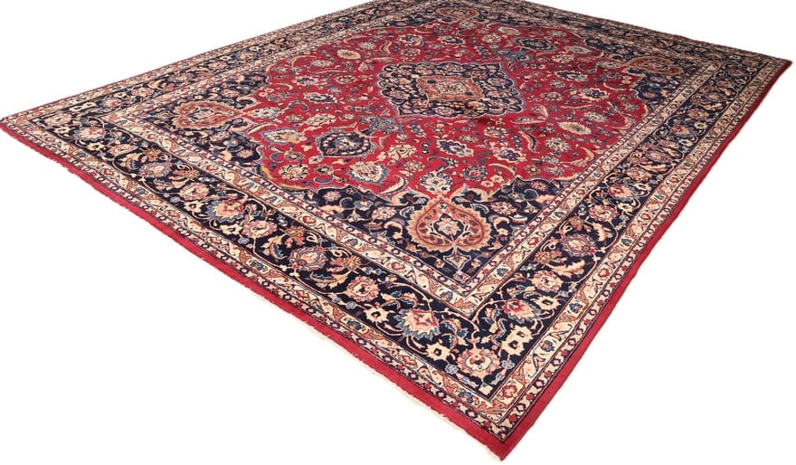 Mashhad Perserteppich aus Iran, 383 × 297 cm