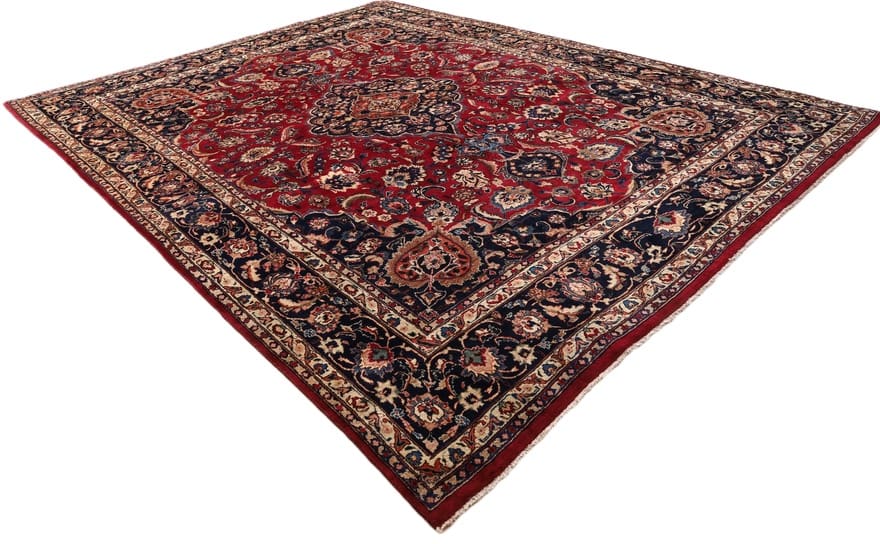 Mashhad Perserteppich aus Iran, 383 × 297 cm