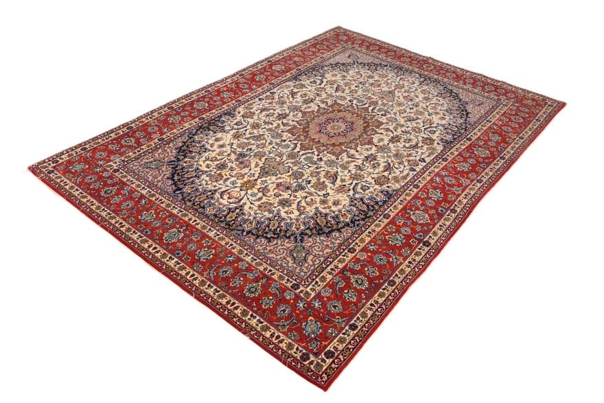 Handgeknüpfter Isfahan Perserteppich 292 × 197 cm