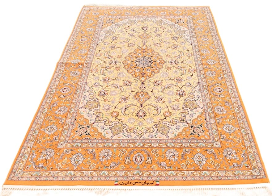 Handgeknüpfter Isfahan Perserteppich 200 × 130 cm