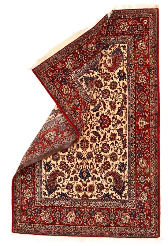 Antiker Isfahan Perserteppich, 225 × 148 cm, Wolle