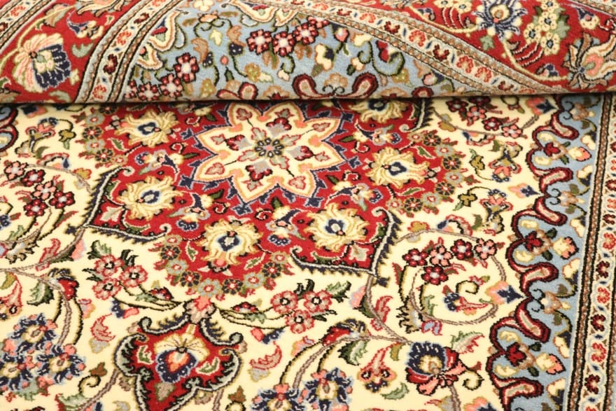 Handgeknüpfter Ghom Perserteppich, 202 × 130 cm, Wolle