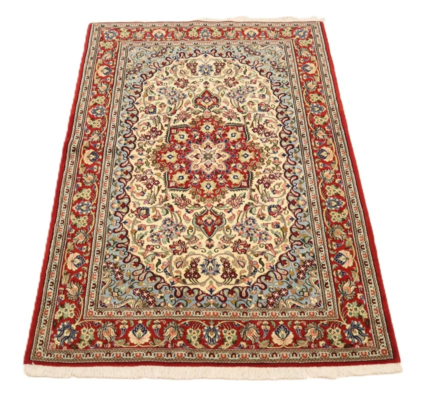 Handgeknüpfter Ghom Perserteppich, 202 × 130 cm, Wolle