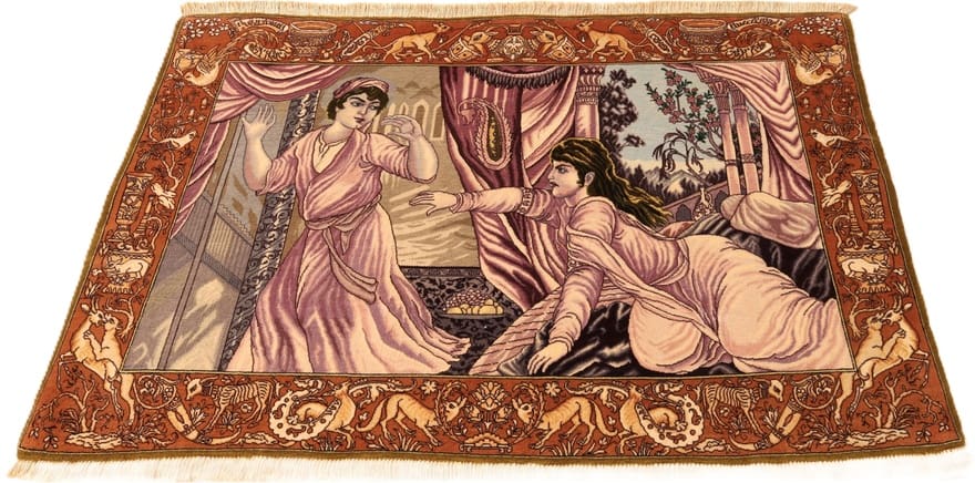 Handgeknüpfter Täbriz Perserteppich 150 × 100 cm
