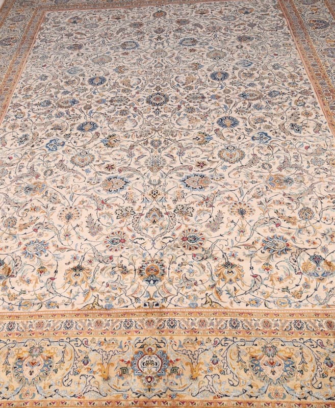 Handgeknüpfter Kashan Perserteppich, 454 × 330 cm, Wolle