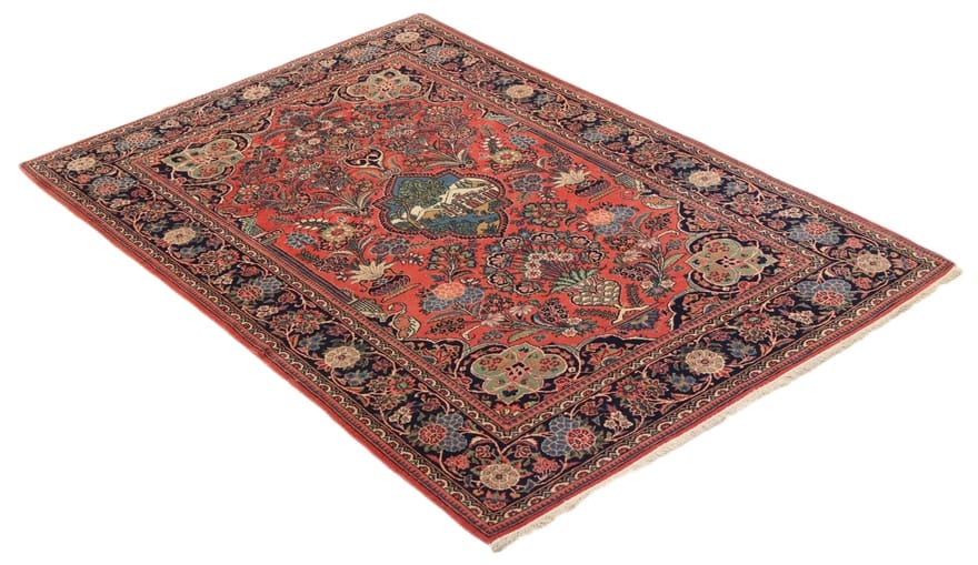 Kashan Perserteppich aus Iran, 213 × 138 cm