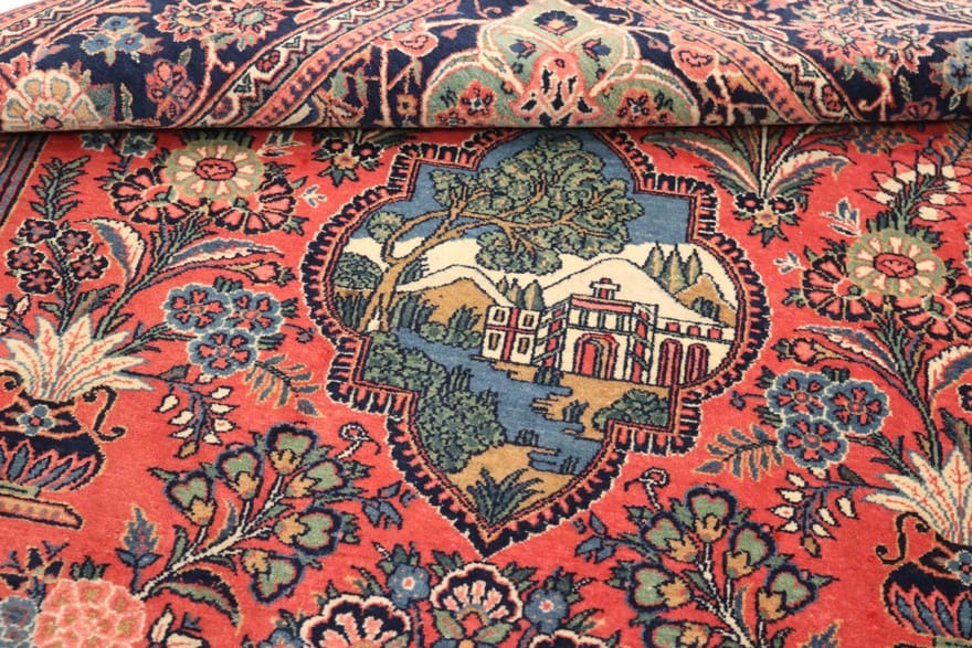 Kashan Perserteppich aus Iran, 213 × 138 cm