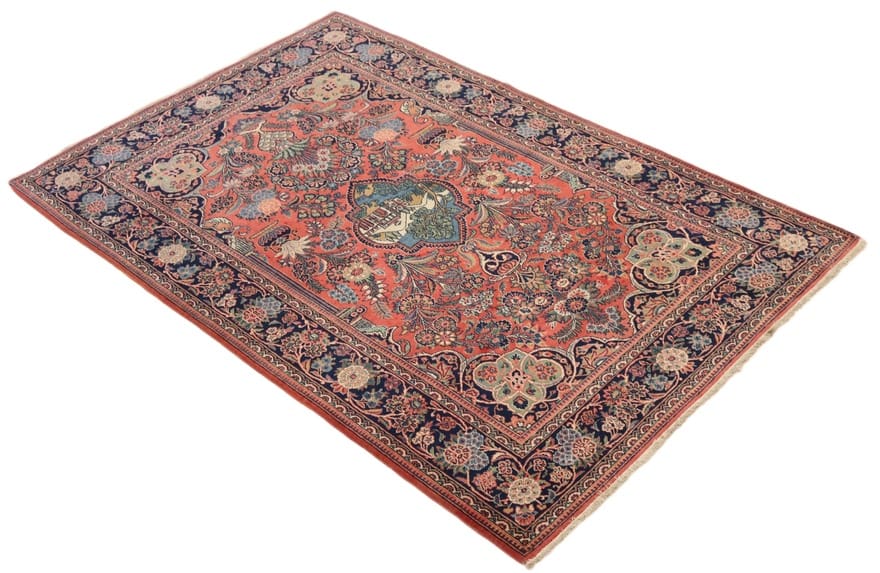 Kashan Perserteppich aus Iran, 213 × 138 cm
