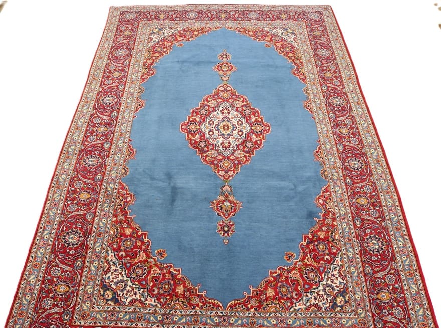 Kashan Perserteppich 354 × 237 cm aus Wolle, handgeknüpft