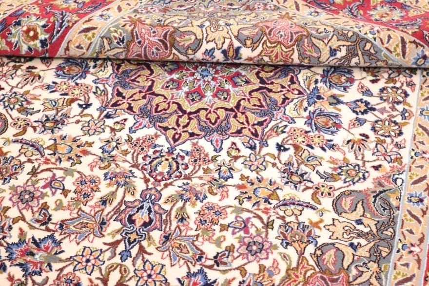 Handgeknüpfter Isfahan Perserteppich, 164 × 109 cm, Wolle