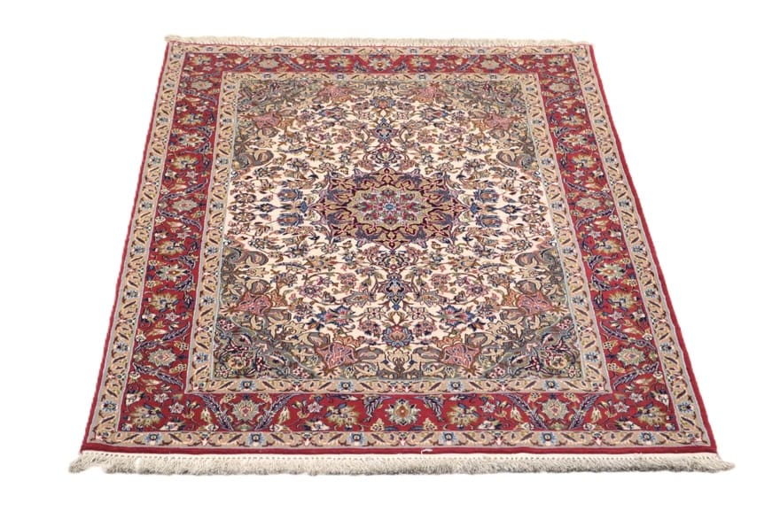 Handgeknüpfter Isfahan Perserteppich, 164 × 109 cm, Wolle