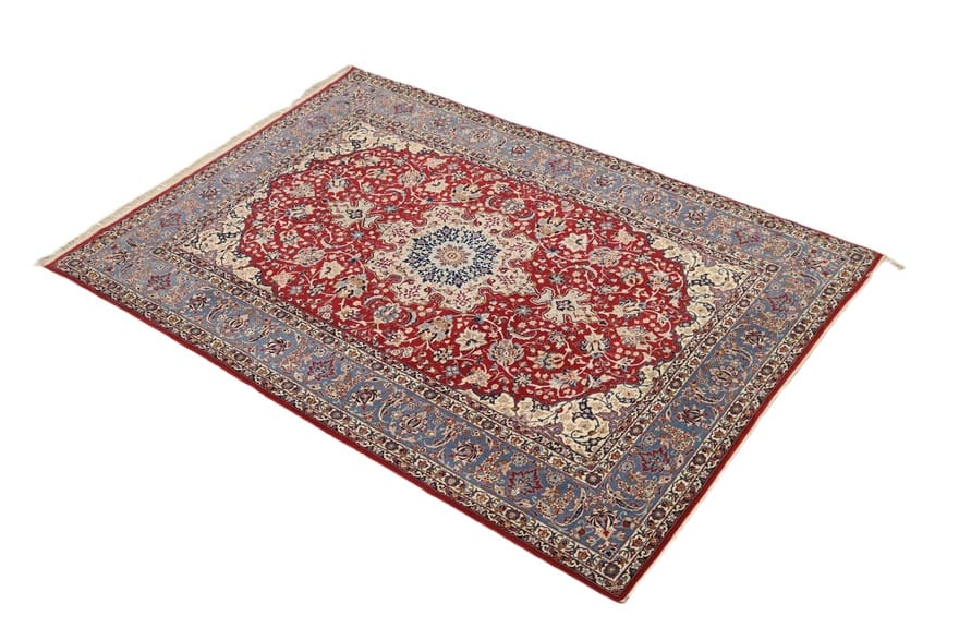 Isfahan Perserteppich 206 × 149 cm aus Wolle & Seide, handgeknüpft