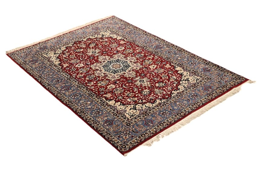 Isfahan Perserteppich 206 × 149 cm aus Wolle & Seide, handgeknüpft