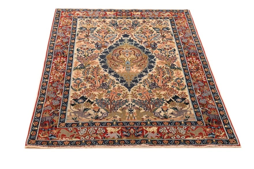 Handgeknüpfter Isfahan Perserteppich 163 × 107 cm