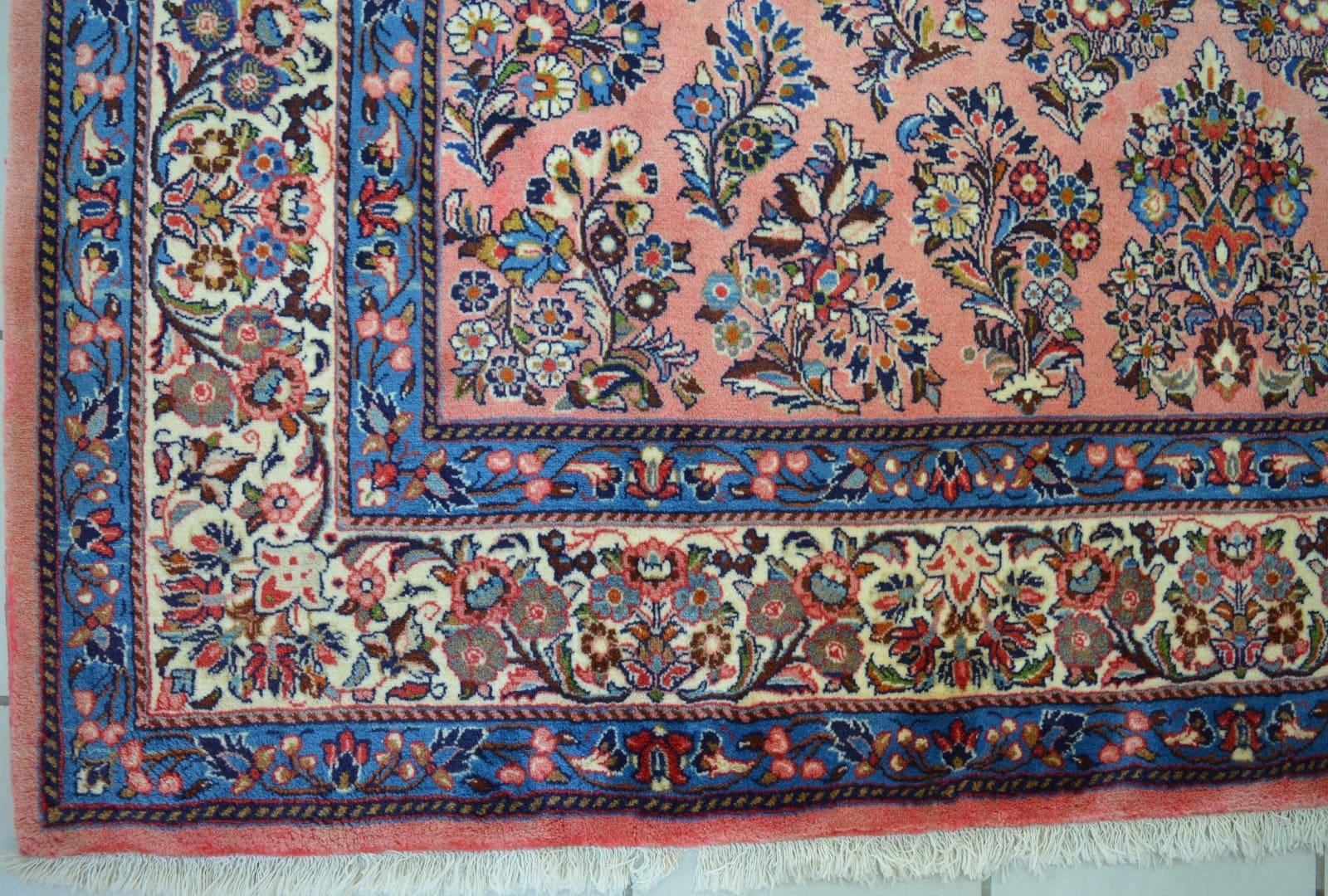 Sarough Farahan Perserteppich 216 × 216 cm aus Wolle, handgeknüpft