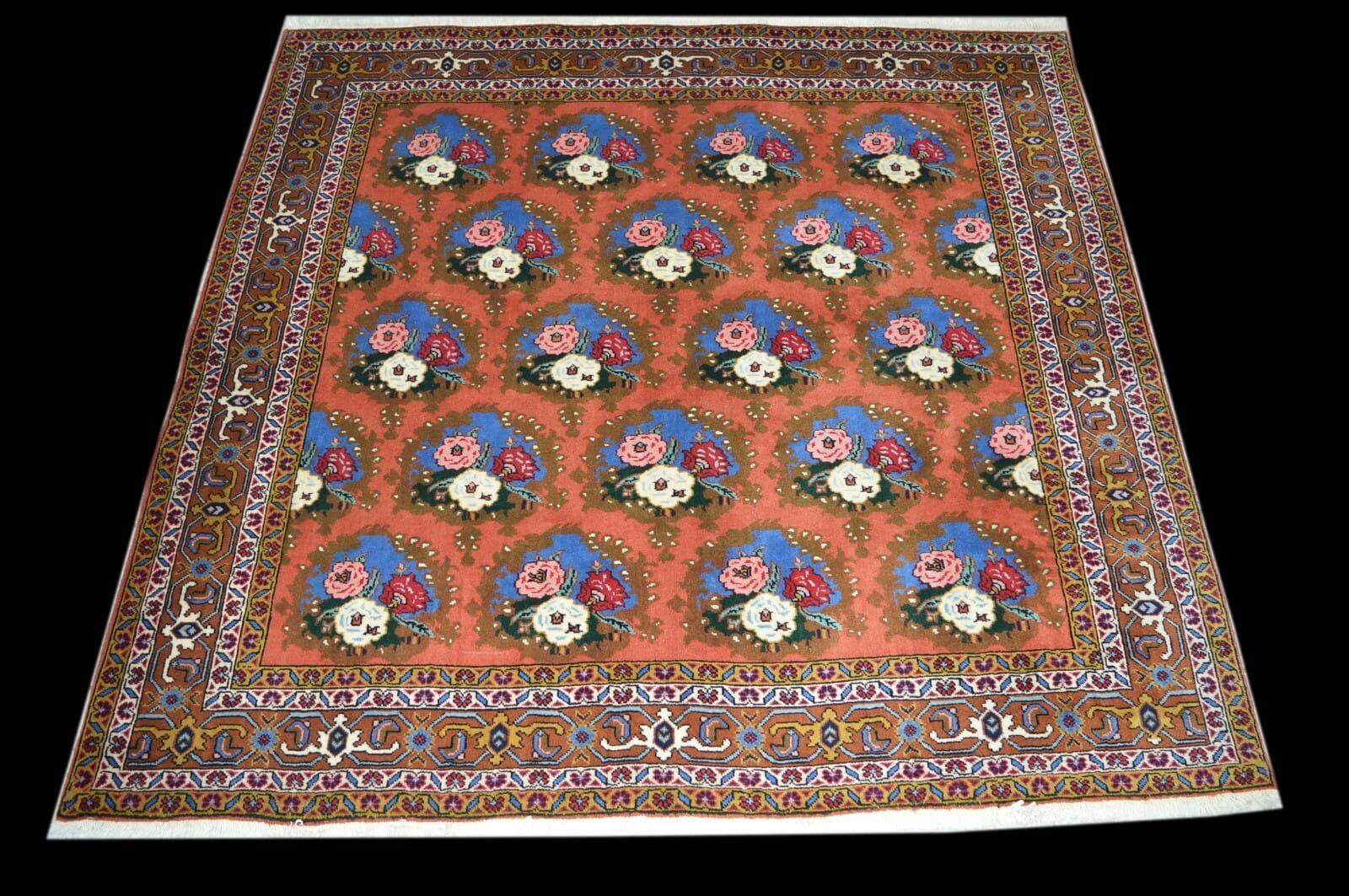 Perserteppich 200 × 195 cm aus Wolle, handgeknüpft
