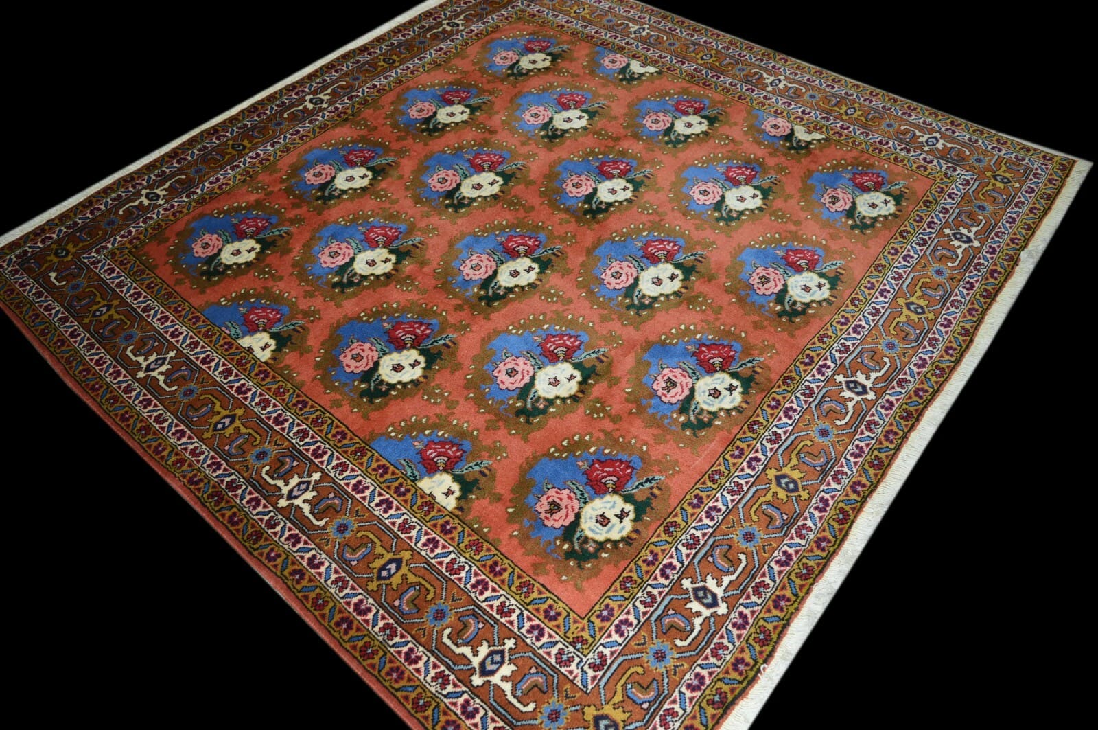 Perserteppich 200 × 195 cm aus Wolle, handgeknüpft