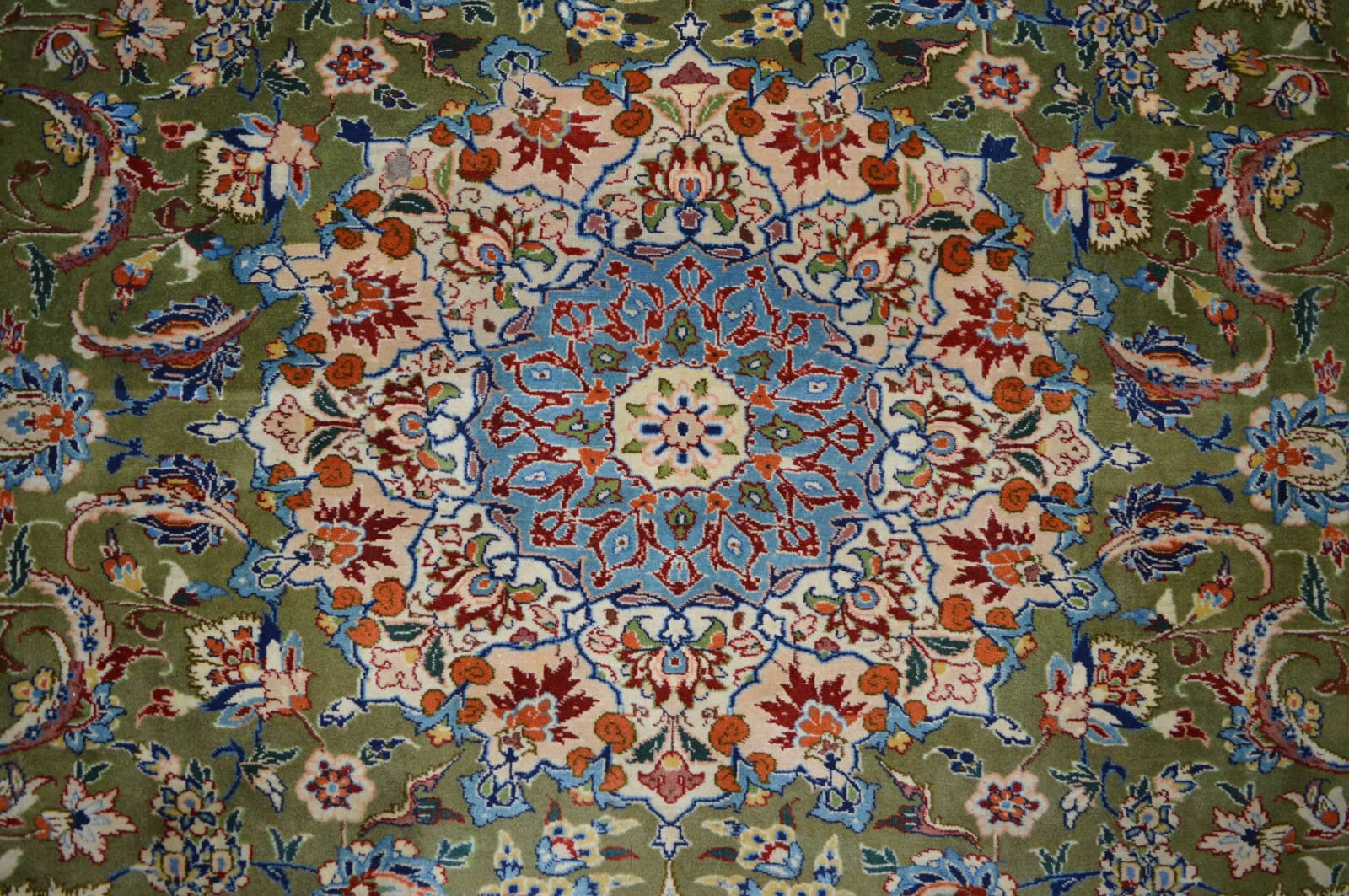Handgeknüpfter Isfahan Perserteppich, 353 × 239 cm