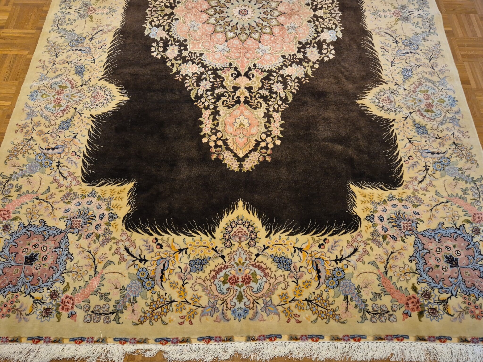 Handgeknüpfter Täbriz Perserteppich, 300 × 205 cm, Wolle & Seide