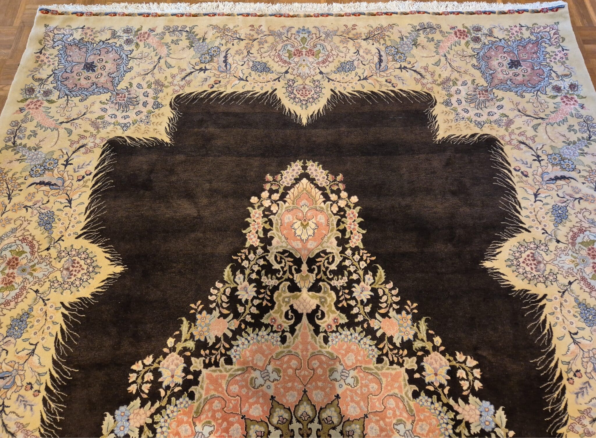 Handgeknüpfter Täbriz Perserteppich, 300 × 205 cm, Wolle & Seide