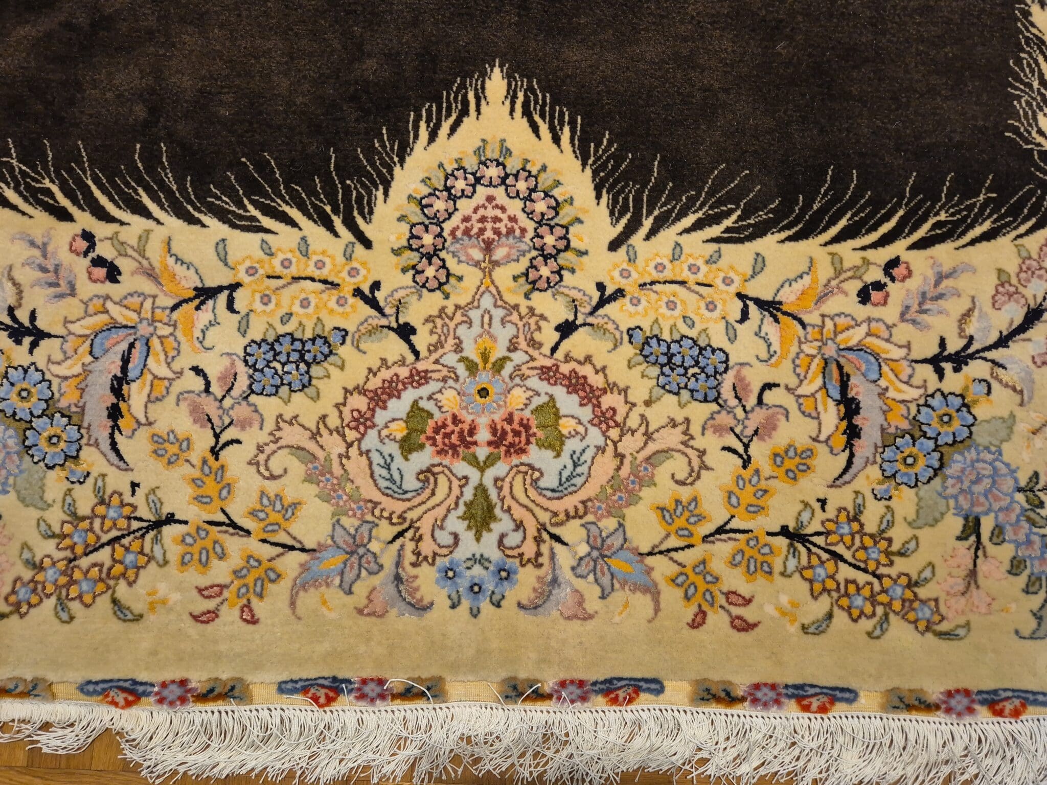 Handgeknüpfter Täbriz Perserteppich, 300 × 205 cm, Wolle & Seide