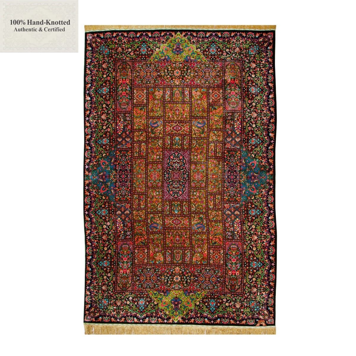 Ghom Perserteppich aus Iran, 298 × 203 cm