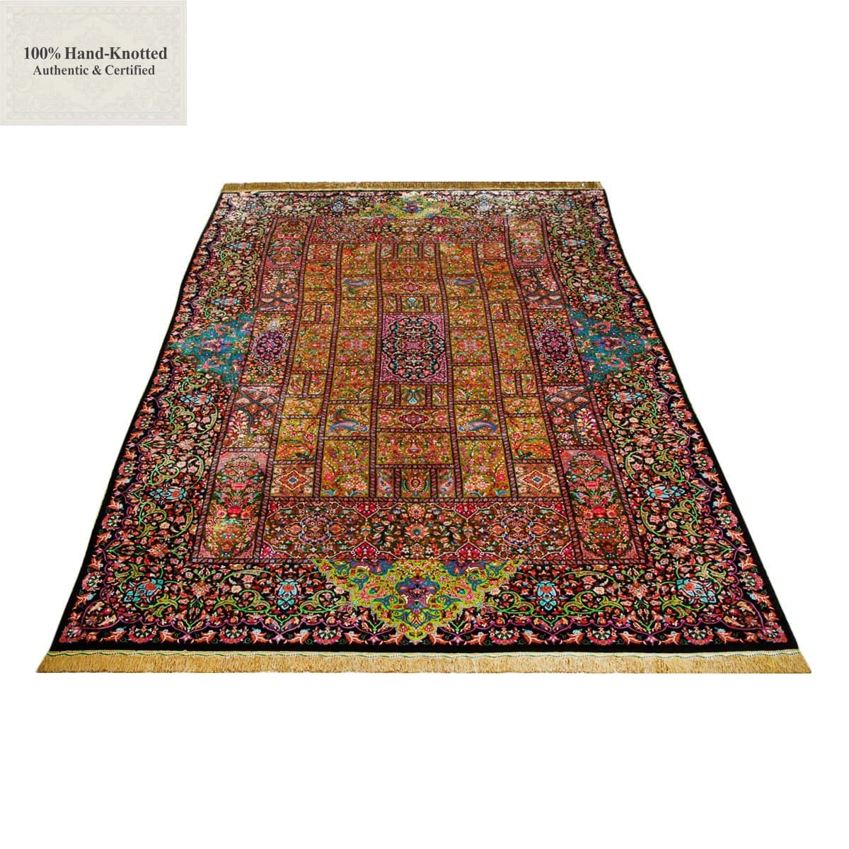 Ghom Perserteppich aus Iran, 298 × 203 cm