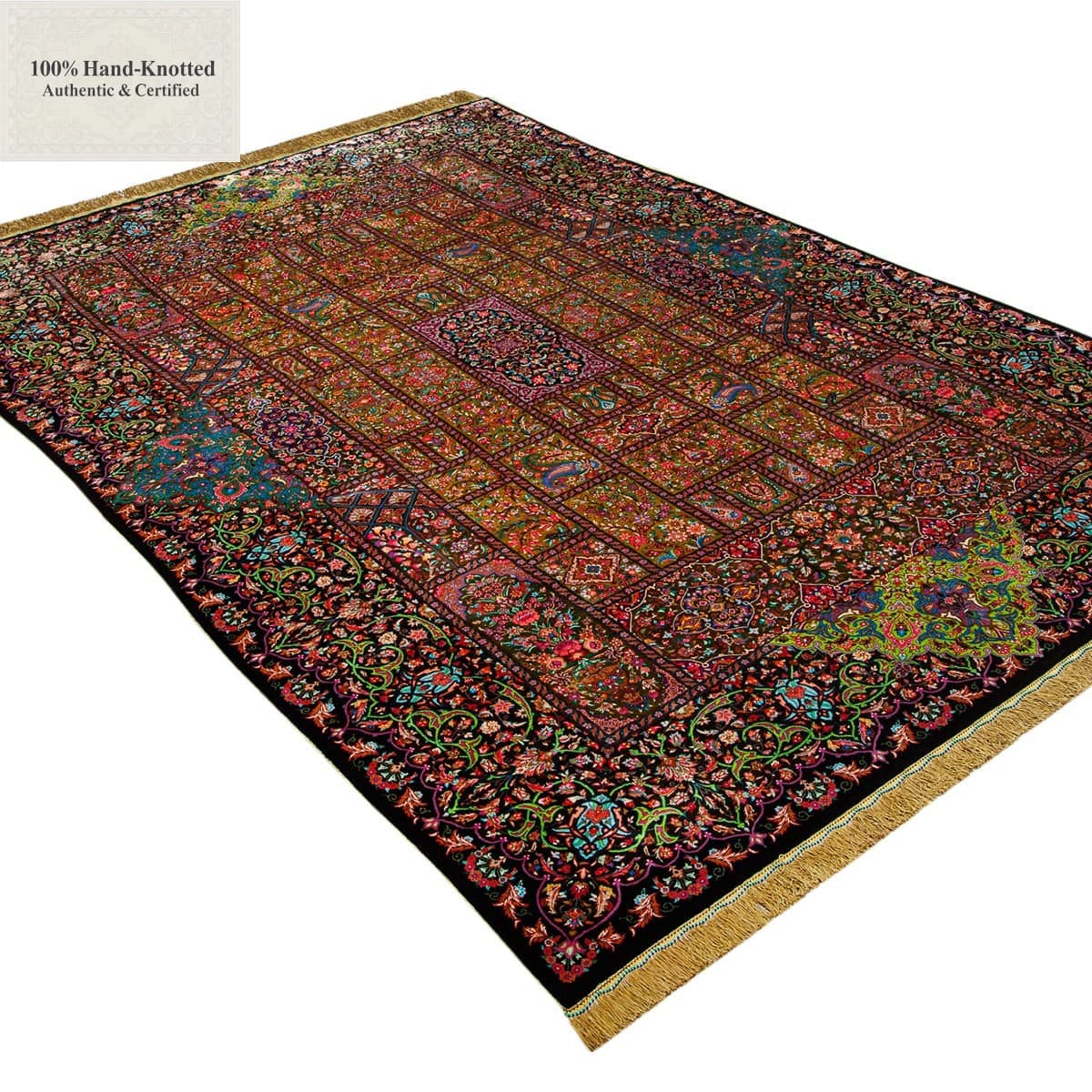 Ghom Perserteppich aus Iran, 298 × 203 cm