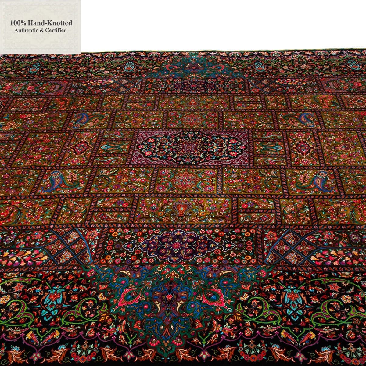 Ghom Perserteppich aus Iran, 298 × 203 cm