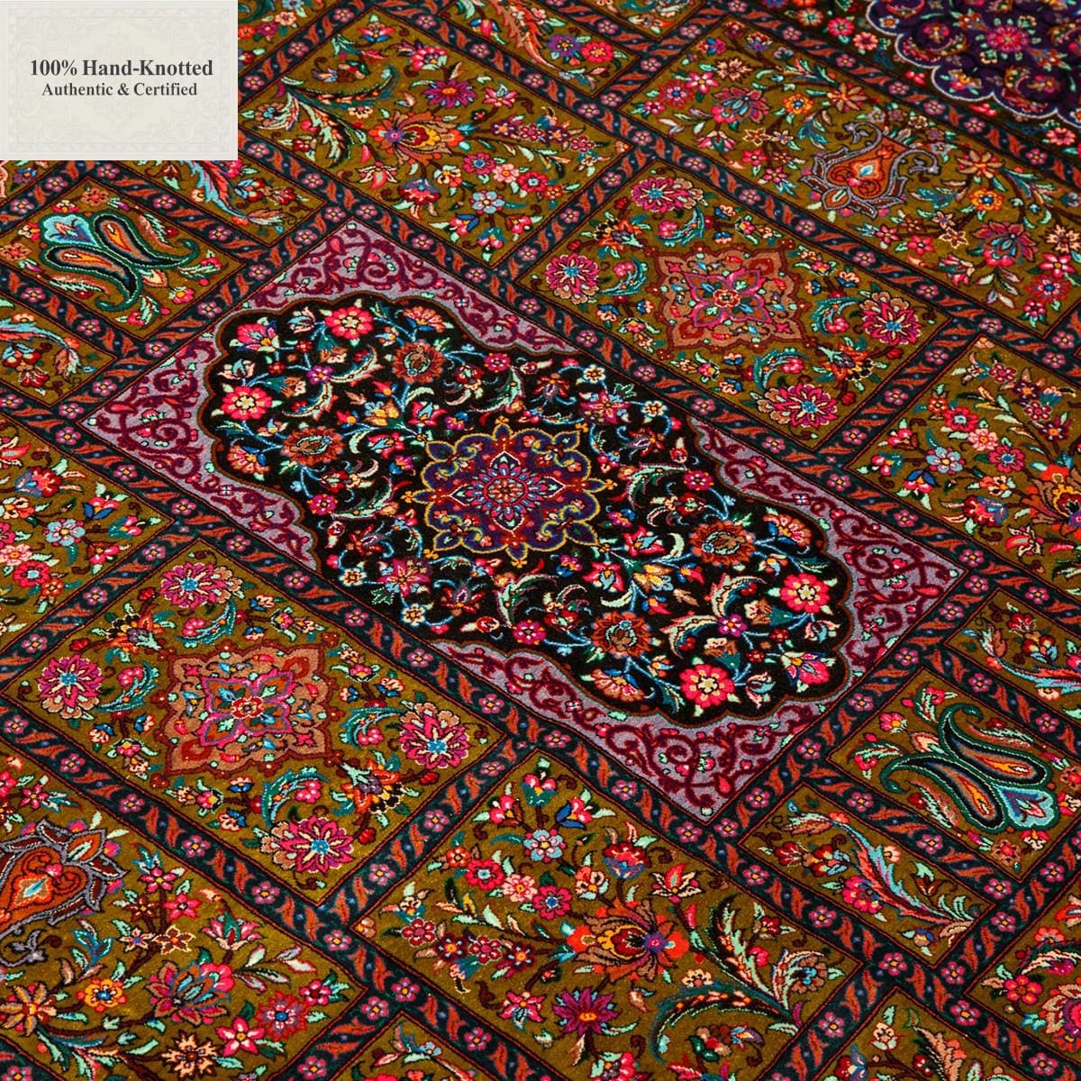 Ghom Perserteppich aus Iran, 298 × 203 cm