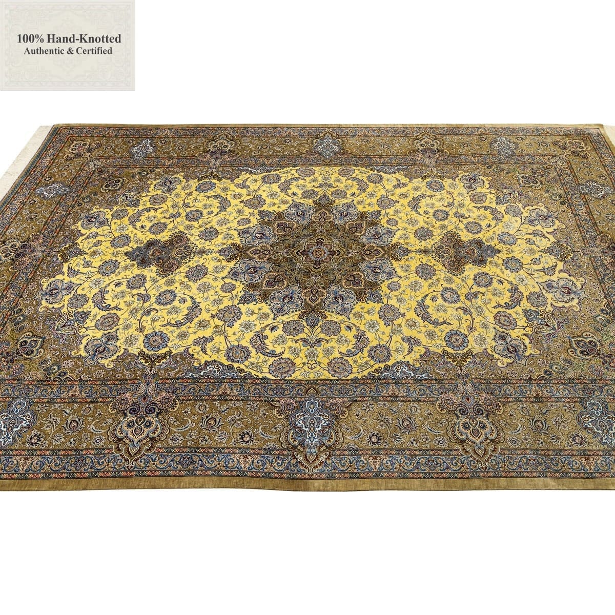 Handgeknüpfter Ghom Perserteppich 200 × 300 cm