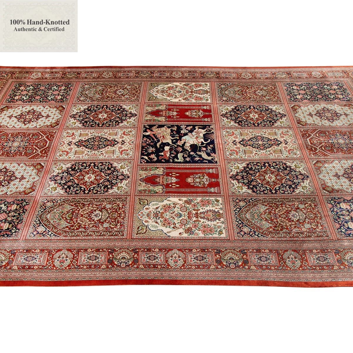 Ghom Perserteppich aus Iran, 310 × 202 cm