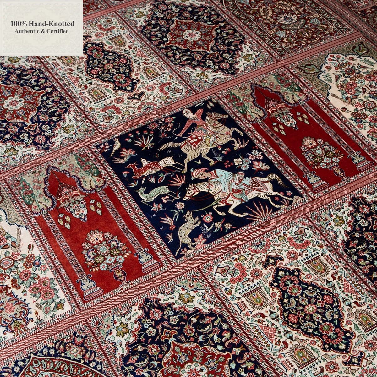 Ghom Perserteppich aus Iran, 310 × 202 cm