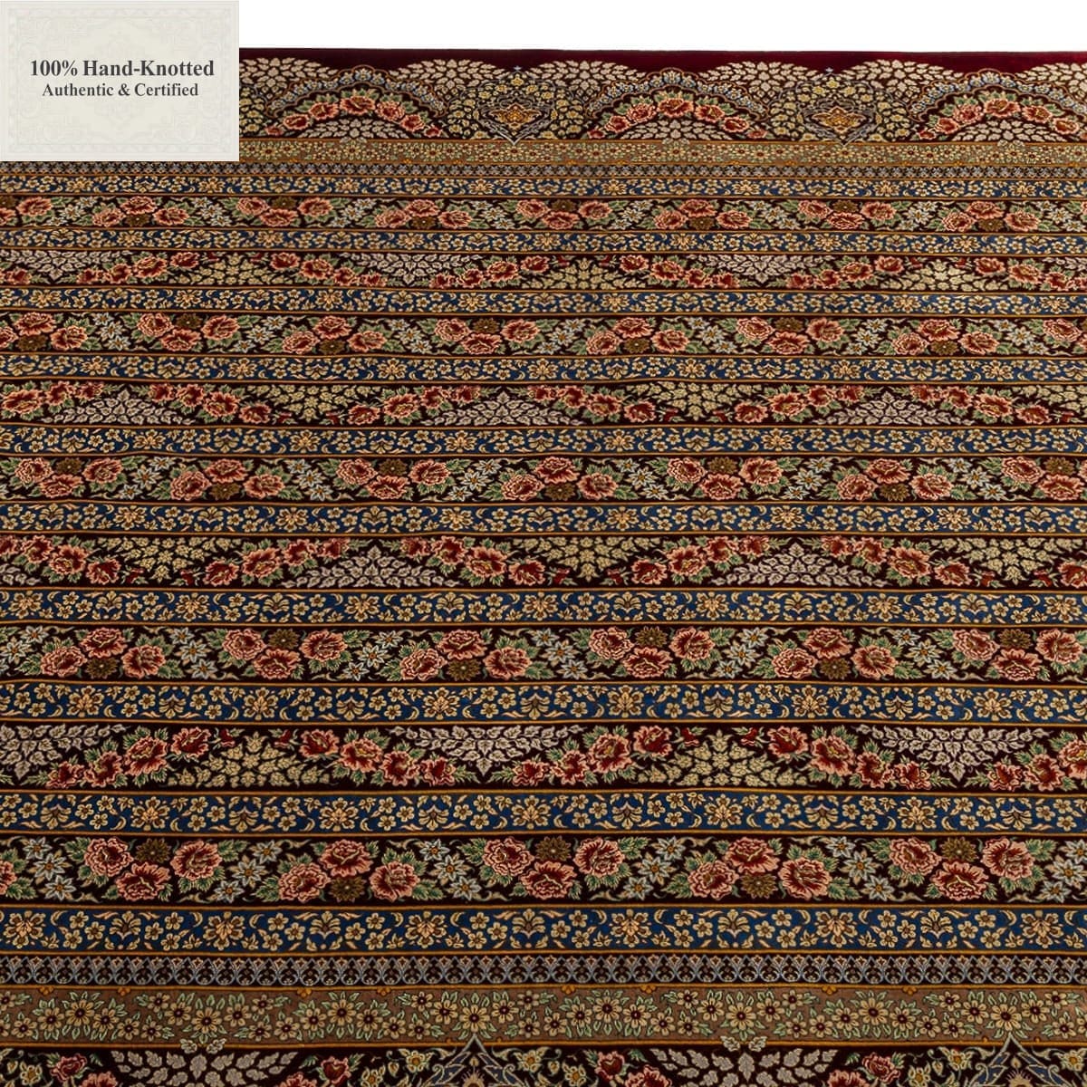Handgeknüpfter Ghom Perserteppich 195 × 286 cm