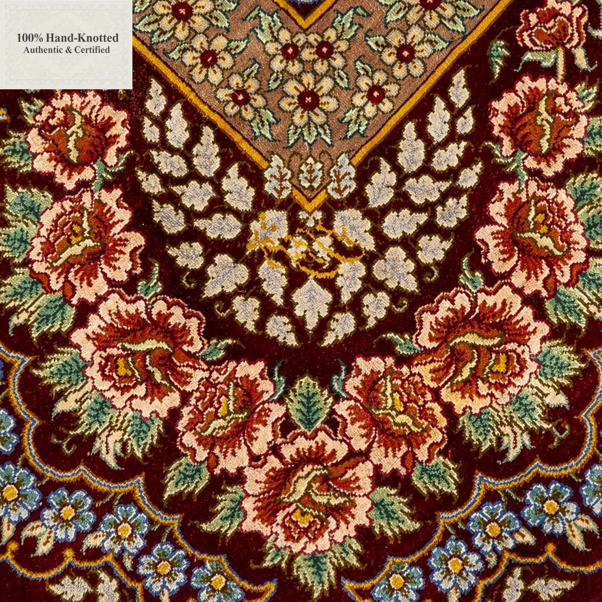 Handgeknüpfter Ghom Perserteppich 195 × 286 cm