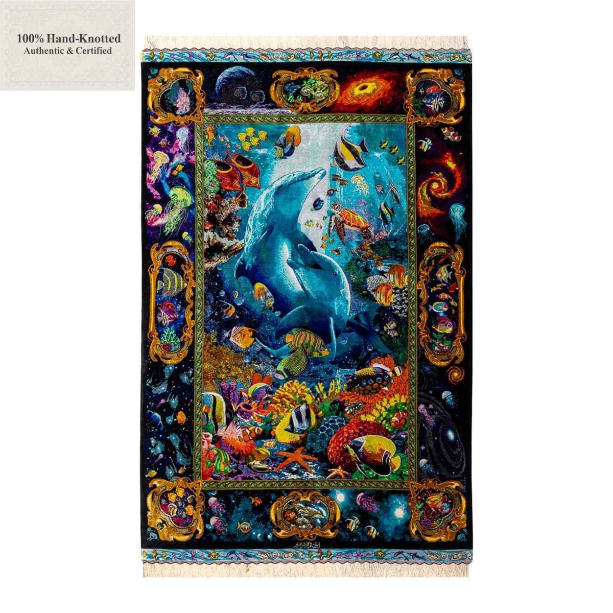 Handgeknüpfter Ghom Perserteppich 200 × 135 cm
