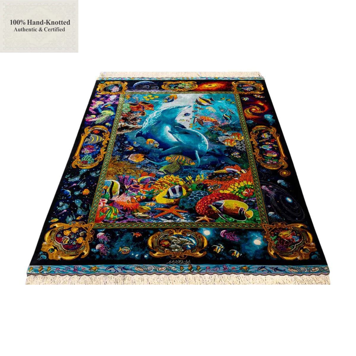 Handgeknüpfter Ghom Perserteppich 200 × 135 cm