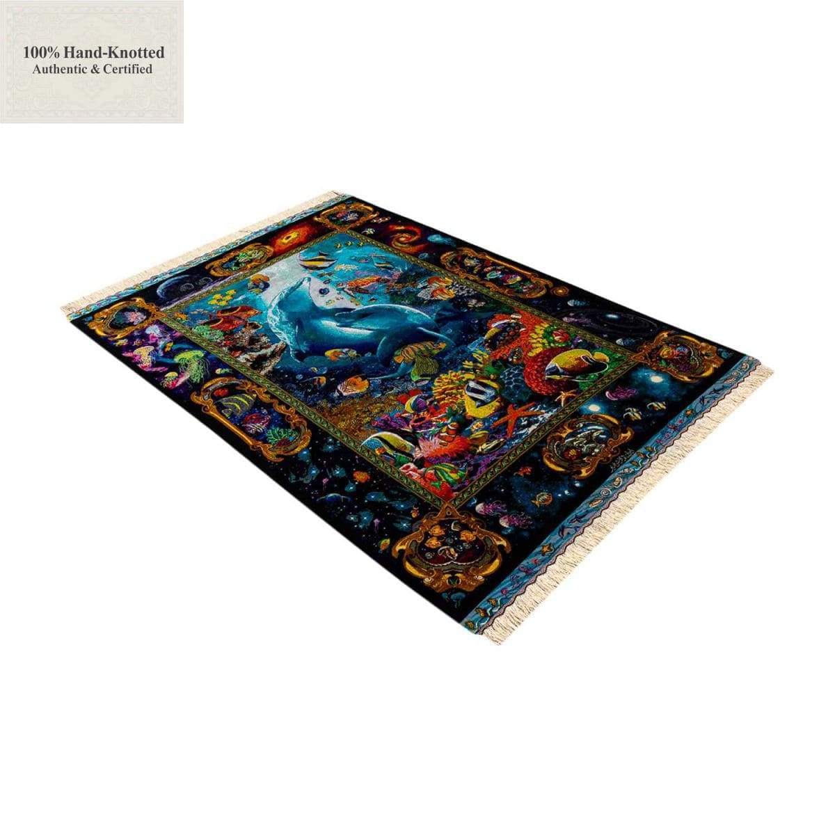 Handgeknüpfter Ghom Perserteppich 200 × 135 cm