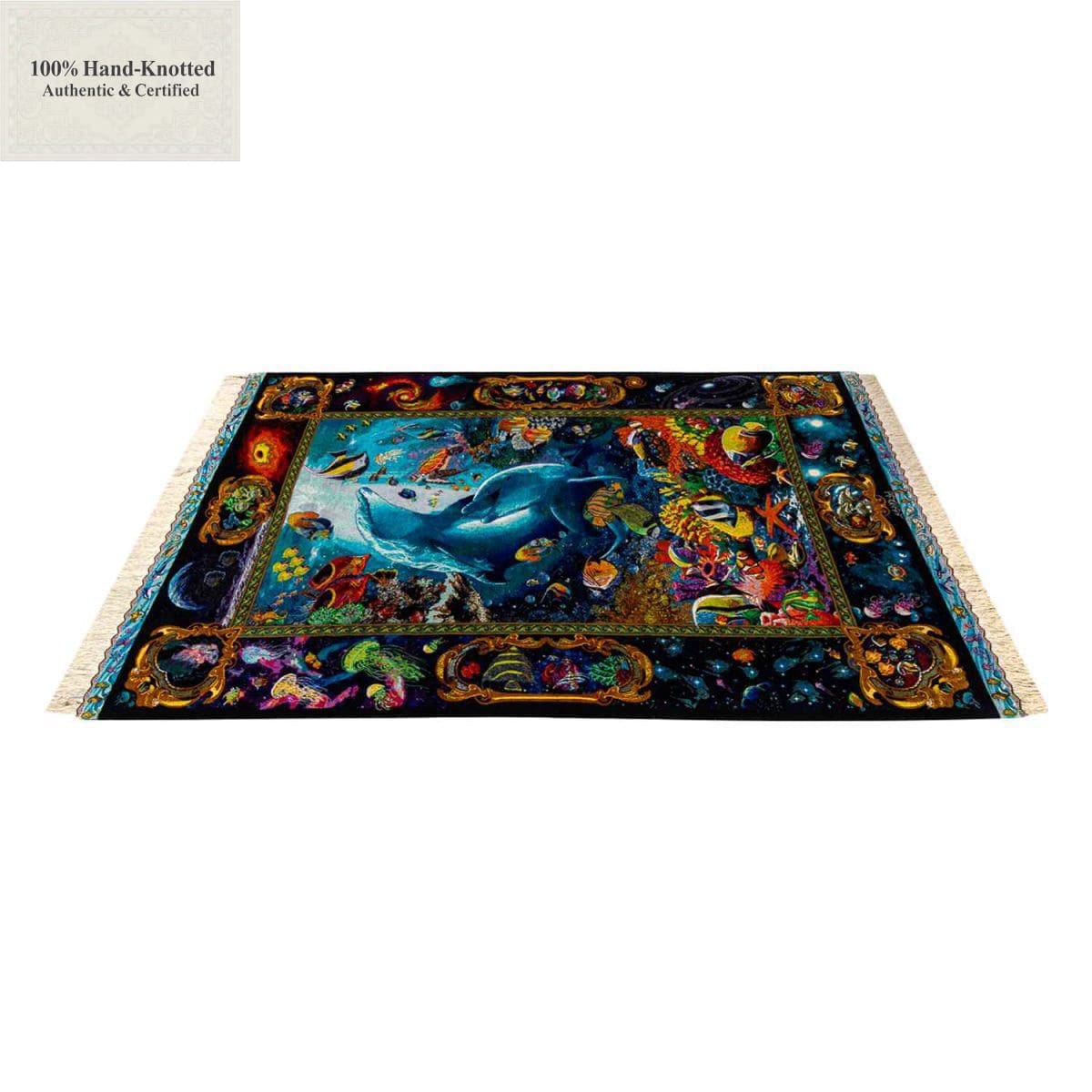 Handgeknüpfter Ghom Perserteppich 200 × 135 cm