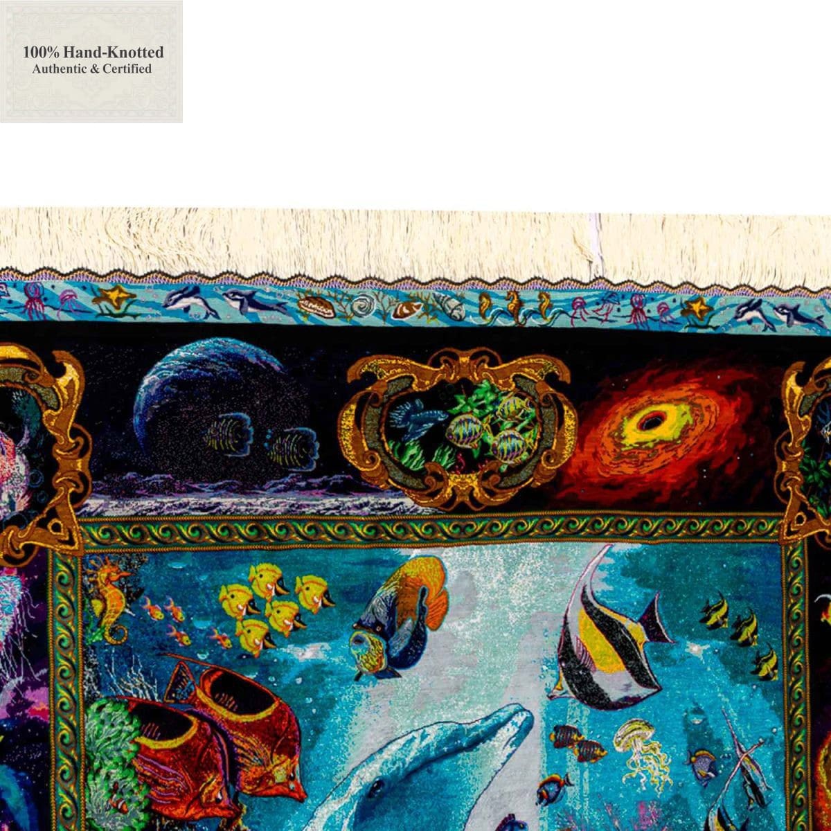 Handgeknüpfter Ghom Perserteppich 200 × 135 cm