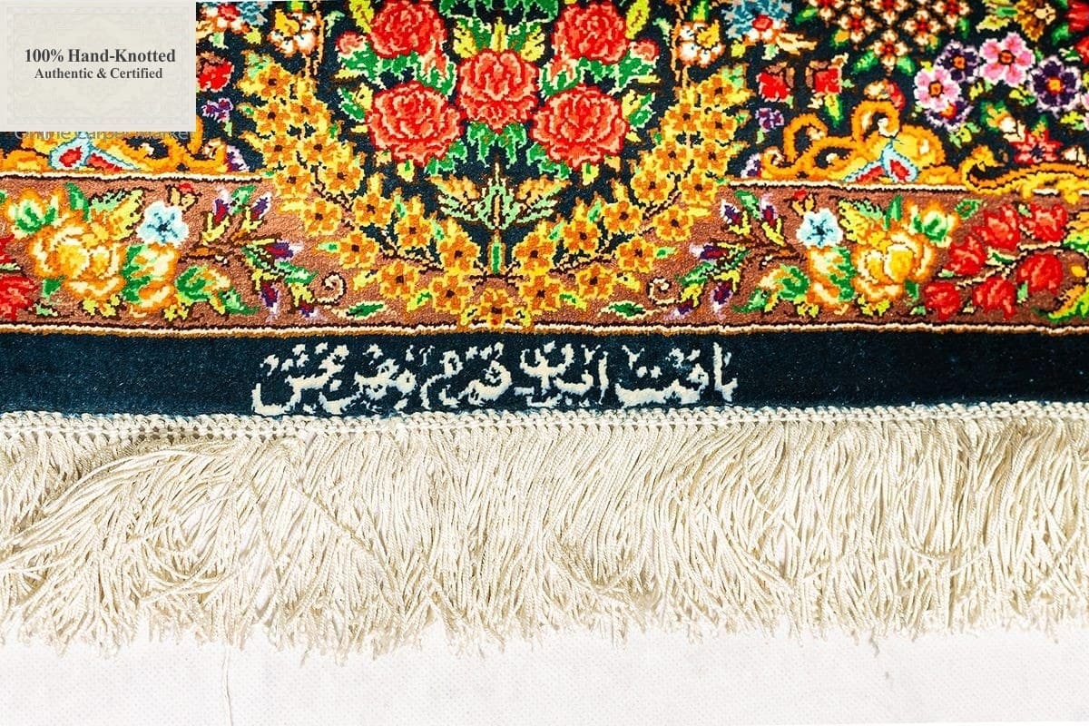 Handgeknüpfter Ghom Perserteppich 200 × 130 cm