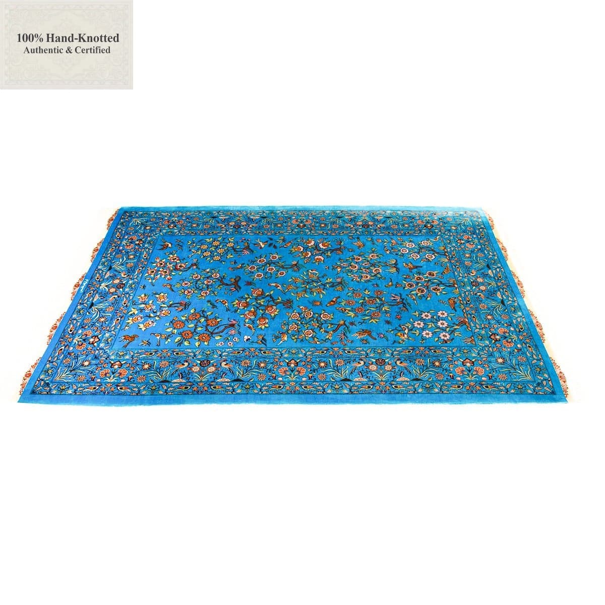 Handgeknüpfter Ghom Perserteppich 208 × 140 cm