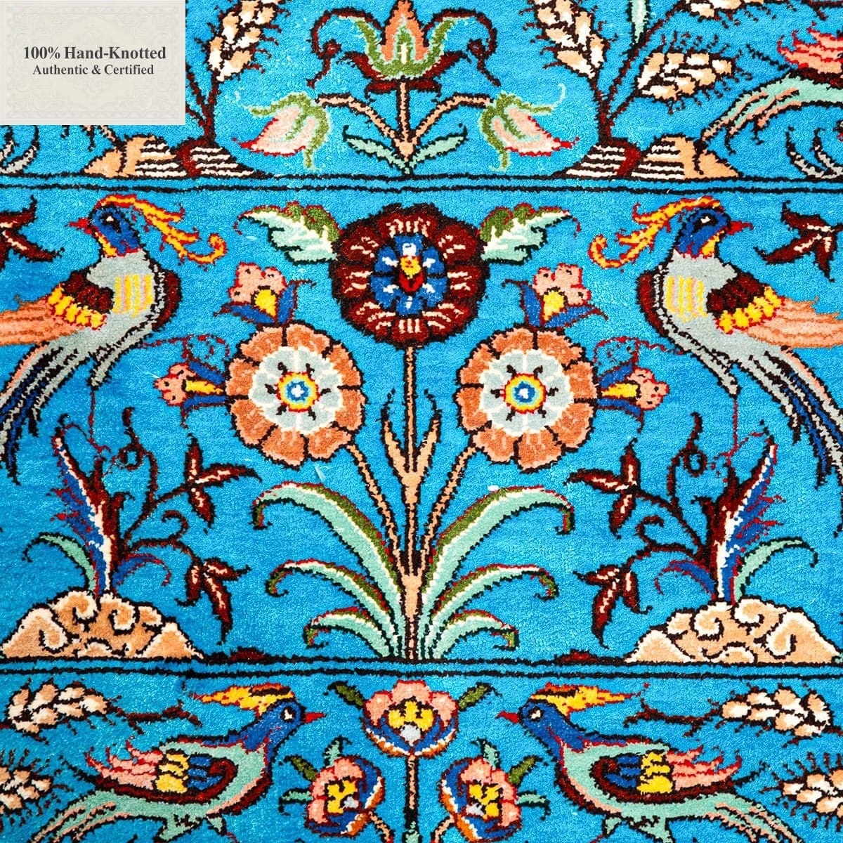 Handgeknüpfter Ghom Perserteppich 208 × 140 cm
