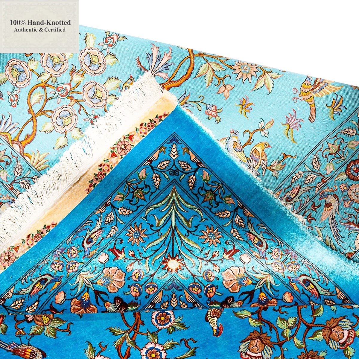 Handgeknüpfter Ghom Perserteppich 208 × 140 cm