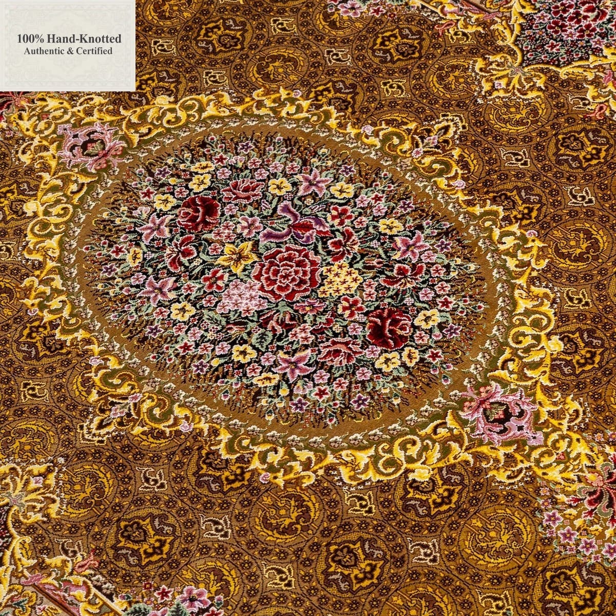 Handgeknüpfter Ghom Perserteppich 100 × 150 cm